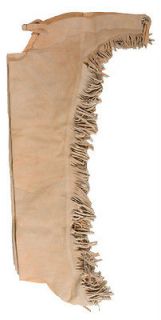 Sand Tan Western Show Fringe Suede Conchos Leather Full Chaps Size XXL