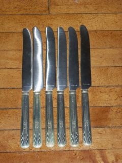 MONROE SILVER Co BRANDON pattern Solid Handle Dinner Knives