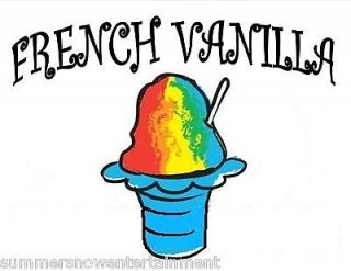 FRENCH VANILLA SYRUP MIX Snow CONE/SHAVED ICE Flavor GALLON