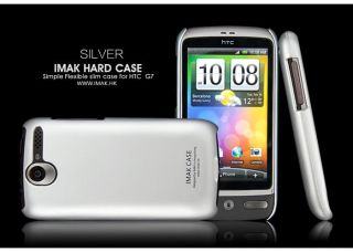 Imak Hard Cover Back Case + LCD Film for HTC Desire G7 A8181   Silver