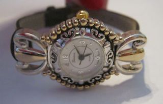 GENEVA Watch Stainles s Steel Scrollwork #2 w/ Brighton Tin Included