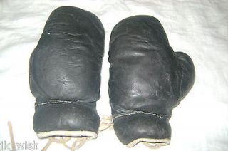 Antique black Childs Leather Boxing Gloves Frank Bryan London