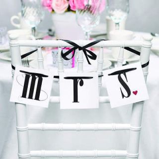 Mr And Mrs Chair Banners HBH30337 Wedding Baby Shower Anniversary