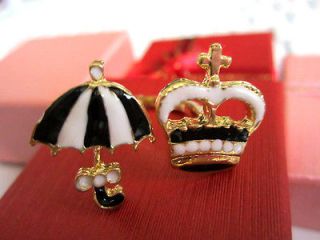 Gothic Lolita Crown and Umbrella knuckle Ring Sizable 5 6 7 8