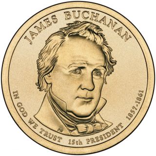 2010 J Buchanan Presidential Dollar From Mint Roll You Choose P/D or P