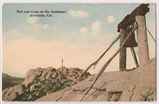 Riverside California Postcard Bell 7 Cross on Mt Rubidoux c1910s