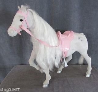 Horse 20 flocked morgan pink saddle 18 doll compatable AG quarter