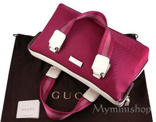 New GUCCI GG Boston Bag Bowling bag Handbag Pink / Fuchsia + Dust bag