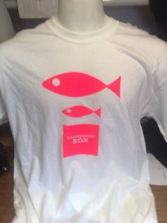 BIG FISH LITTLE FISH CARDBOARD BOX funny t shirt