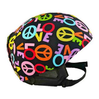 Peace & Love Active Helmet Cover for bike, skate & snow sport helmets