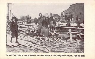 Brinkley, AR, death Trap, Foote and Gazzola Bldg, After Cyclone, 1909