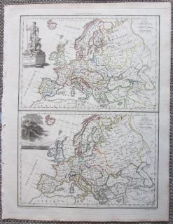 MALTE BRUN Decorative Map Europe 16th. and 18th. Century   1812