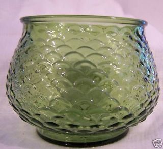 Vintage E.O. Brody Green Glass Bowl~Fishscale