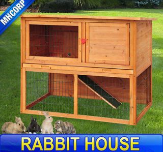 Wooden Rabbits Chicken House Coop Bunny Hen Hutch Box Small Animal