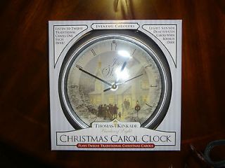 Thomas Kinkade Christmas Carol Clock   Christmas Memories