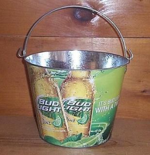 Newly listed BUD LIGHT LIME 5QT. METAL BEER ICE BUCKET COOLER NEW