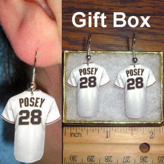 Buster Posey #28 San Francisco Giants Baseball Jersey Earrings