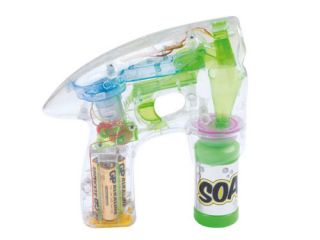 Wanted Brand Clear Bubble Blaster Toy Gun w/ Bubble Solution   NIP