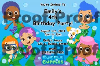 Bubble Guppies / Super Why Invitations / Abby Cadabby Invitations