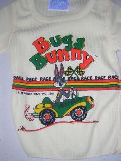 S1908 vtg 1981 Bugs Bunny thermal undearwear set 3T NWT rare Warner