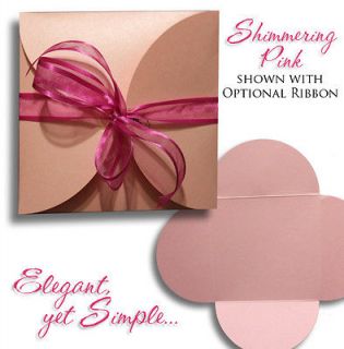 Bloom Petal Wrap Invitation Pocket for Wedding or Quinceanera Elegant