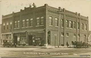 Hector MN Street Vue Old Car Hardware RPPC Postcard