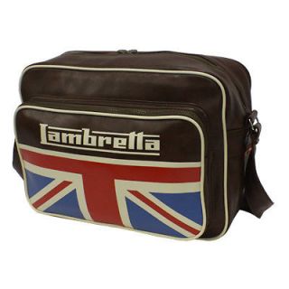 New British Invasion Messenger Bag   Brown Lambretta Mods Beatles