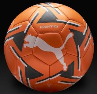 Puma Esito MS Soccer Balls Team Orange Dark Navy White Size 5