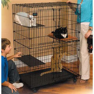 Cat Cages   Midwest Cat Playpen Cages With Free Bed Model 130