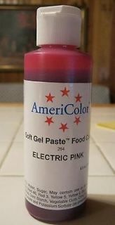 Electric Pink soft gel paste 4.5oz NEW cake decorating supplies