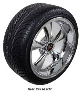 17x9/10.5 Chrome Bullitt Wheels Rims Tires Fit Mustang®