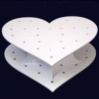 Heart Shaped White Acrylic Cake Pop Stands