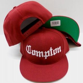 Burgundy Compton Flat Bill Snapback Baseball Cap Hat, eazy e