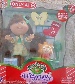 Cabbage Patch Kids Sprouts ZOE DEVIN doll Born 1/29 & Pet Cat Target