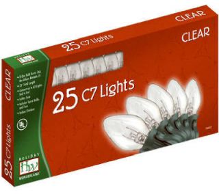 LOT NOMA 25 CT C7 CLEAR CHRISTMAS LIGHTS SET 525C88