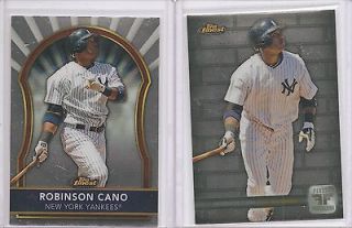 2011 TOPPS FINEST ROBINSON CANO FINEST FOUNDATION & BASE 2 CARD LOT