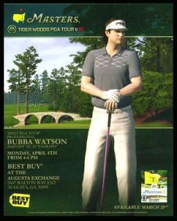 BUBBA WATSON TIGER WOODS RYDER CUP MASTERS PROMO ROOKIE FIRST GOLF