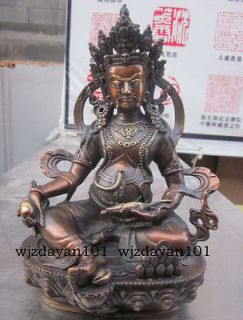Large Buddhism Tibet Tibetan Bronze “Caishen” Buddha statue