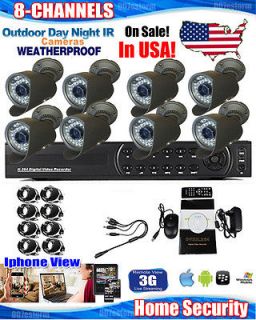 Home Security CCTV DVR System with 8 Channel 8x Night Vision