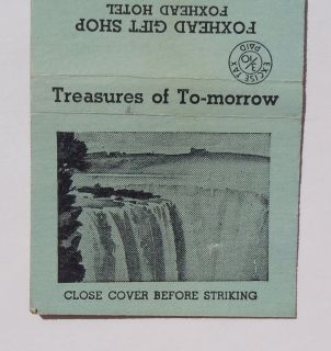 1930s? Matchbook Excise Tax Foxhead Gift Shop Treasure Chest Niagara