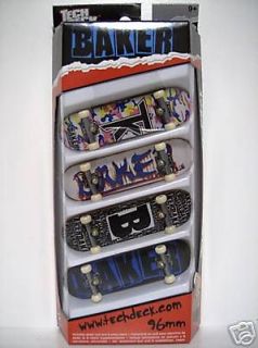 TECH DECK Baker Skateboards 96mm Fingerboard 4 Pack 2006