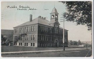 1910 JEWETT Ohio Postcard HIGH SCHOOL Cadiz Harrison County