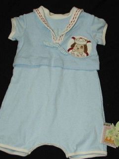 BUNNIES BY THE BAY sailor romper boys 6 12 mos one piece NEW NWT Salty