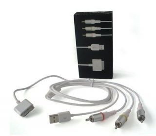 Classic Nano Av Cable 4 Iphone 3 G USB Port Out Tv Screen Video Touch