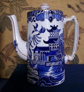 BURLEIGH WARE (BURGESS/LEIGH )  1930s  WILLOW COFFEE POT  EXCELLENT