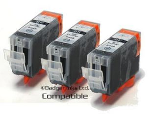 x3 Black Compatible Printer Ink Cartridges / BCI3 fits Canon Printer