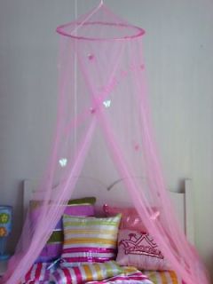 Princess Pink Bed Canopy with Pink Shimmer Butterflies