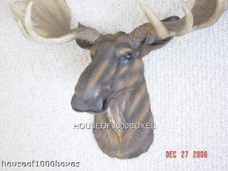 MOOSE HEAD LARGE WALL MOUNT COUNTRY LODGE CABIN DECOR HUNTING WAPIT