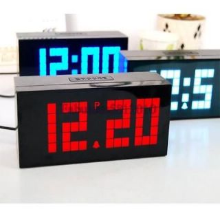 Digital Big Jumbo LED Snooze Alarm Weather Date Calendar Clock