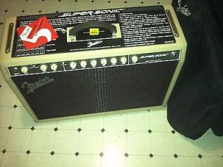 Fender Super Sonic 60W 1x12 Tube Guitar Amp w/ Cover and Footswitch
